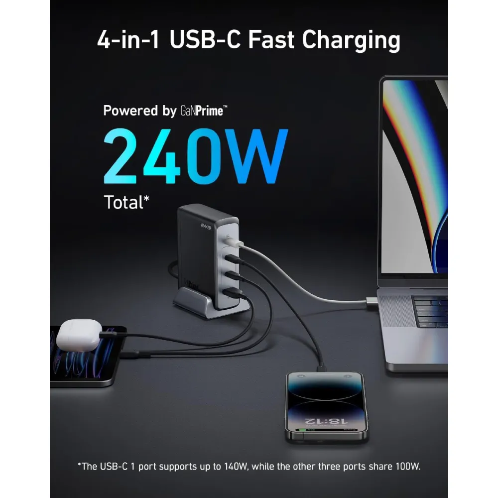 Anker-prime-240W-gan-desktop-charger-black-1